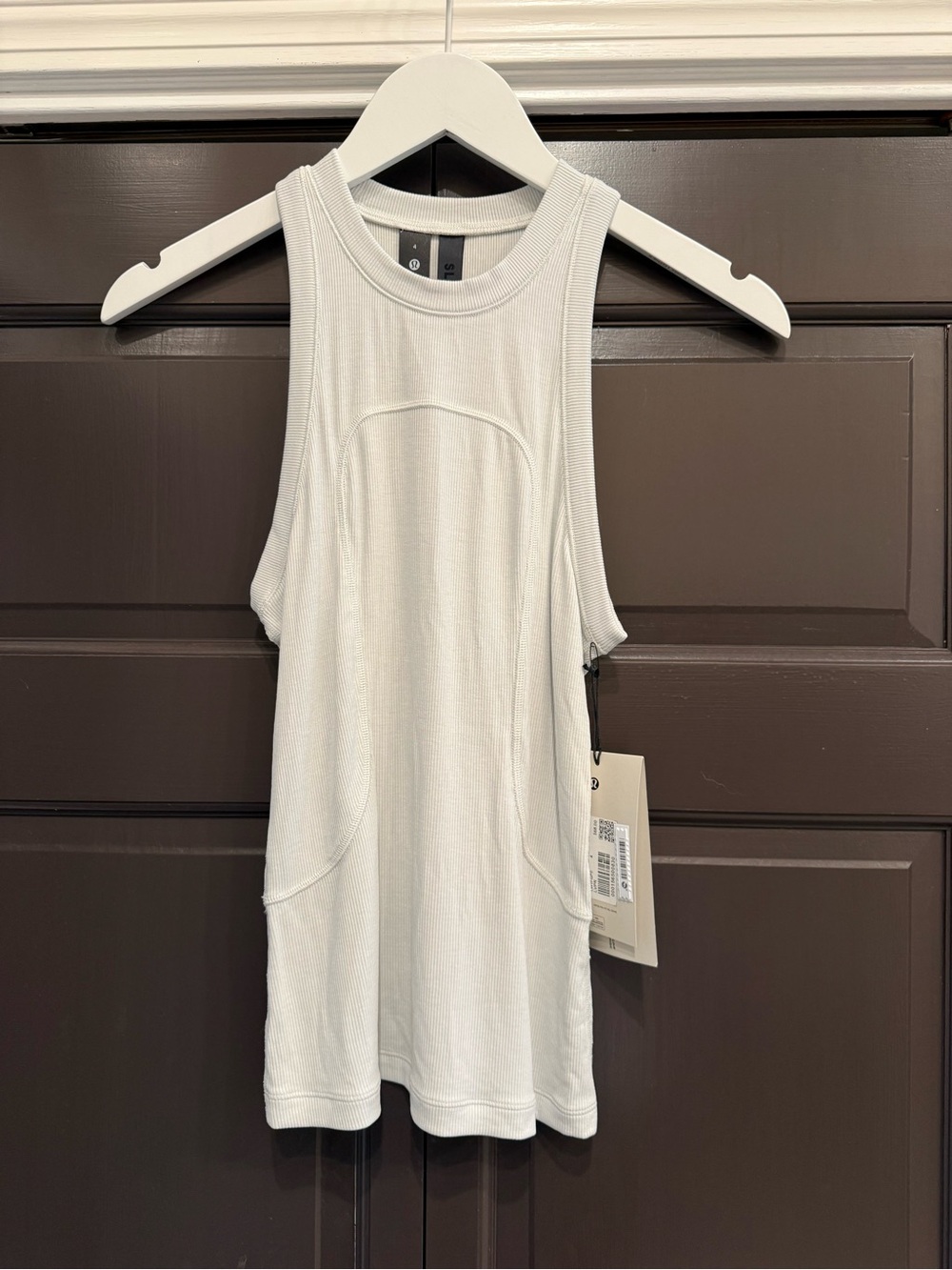 Lululemon SLNSH Collaboration Ribbed Modal Tank 4 Light Vapor NWT New